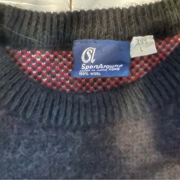 Vintage Sportaround brand Men’s L 100% Wool Sweater 🐑 - Picture 3 of 6